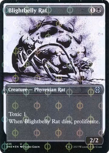 Blightbelly Rat (Showcase) (Step-and-Compleat Foil) (435), Phyrexia: All Will Be One — Magic card price