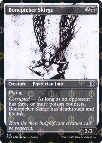 Bonepicker Skirge (Showcase) (Step-and-Compleat Foil) (436), Phyrexia: All Will Be One — Magic card price