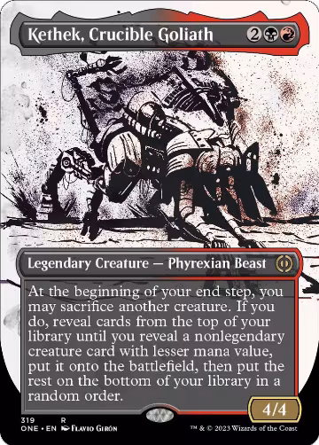 Kethek, Crucible Goliath (Showcase) (319), Phyrexia: All Will Be One — Magic card price