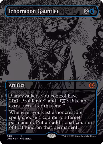 Ichormoon Gauntlet (Oil Slick Raised Foil) (348), Phyrexia: All Will Be One — Magic card price