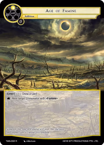 Age of Famine (TWS-002 R), The War of the Suns — Force of Will card price