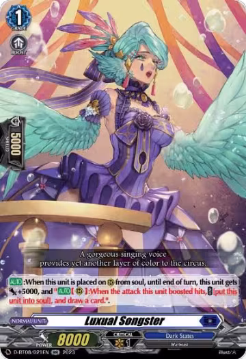 Luxual Songster (D-BT08/021EN), D-BT08: Minerva Rising — Vanguard card price