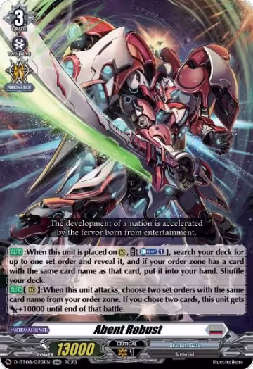 Abent Robust (D-BT08/023EN), D-BT08: Minerva Rising — Vanguard card price
