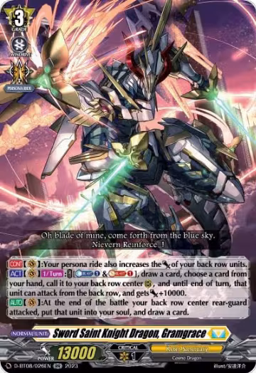 Sword Saint Knight Dragon, Gramgrace (D-BT08/026EN), D-BT08: Minerva Rising — Vanguard card price
