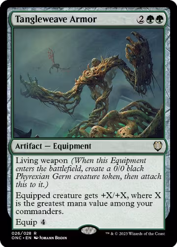 Tangleweave Armor (26), Commander: Phyrexia: All Will Be One — Magic card price
