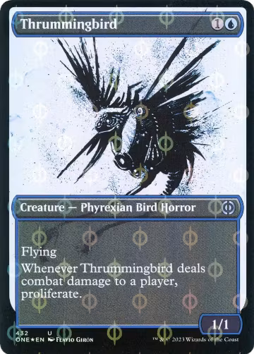 Thrummingbird (Showcase) (Step-and-Compleat Foil) (432), Phyrexia: All Will Be One — Magic card price