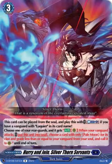 Hurry and Join, Silver Thorn Servants (D-BT08/041EN), D-BT08: Minerva Rising — Vanguard card price