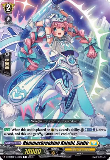 Hammerbreaking Knight, Sadie (D-BT08/047EN), D-BT08: Minerva Rising — Vanguard card price