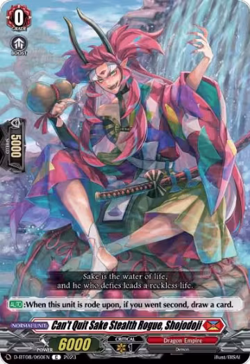 Can't Quit Sake Stealth Rogue, Shojodoji (D-BT08/060EN), D-BT08: Minerva Rising — Vanguard card price