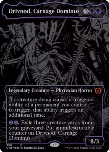 Drivnod, Carnage Dominus (Oil Slick Raised Foil) (350), Phyrexia: All Will Be One — Magic card price