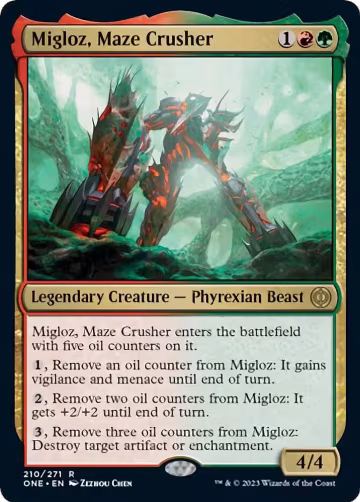 Migloz, Maze Crusher (210), Phyrexia: All Will Be One — Magic card price