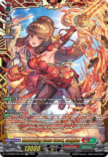 Undoubting Flame Sword, Radylina (FFR) (D-BT08/FFR11EN), D-BT08: Minerva Rising — Vanguard card price