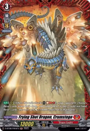 Frying Shot Dragon, Crumstego (FR) (D-BT08/FR04EN), D-BT08: Minerva Rising — Vanguard card price