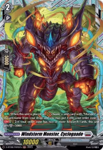 Windstorm Monster, Cyclogaade (FR) (D-BT08/FR20EN), D-BT08: Minerva Rising — Vanguard card price