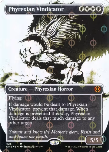 Phyrexian Vindicator (Showcase) (Step-and-Compleat Foil) (425), Phyrexia: All Will Be One — Magic card price