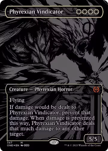 Phyrexian Vindicator (Oil Slick Raised Foil) (347), Phyrexia: All Will Be One — Magic card price