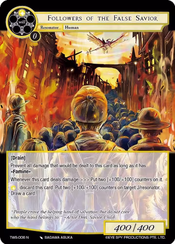 Followers of the False Savior (TWS-006 N), The War of the Suns — Force of Will card price
