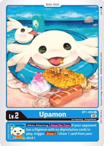 Upamon - BT1-003 (Winner Pack Dimensional Phase) (BT1-003 R), Release Special Booster 1.0 — Digimon card price