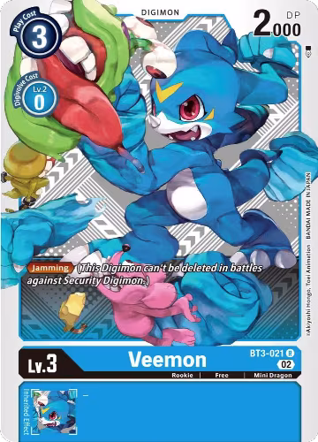 Veemon - BT3-021 (Winner Pack Dimensional Phase) (BT3-021 R), Release Special Booster 1.5 — Digimon card price