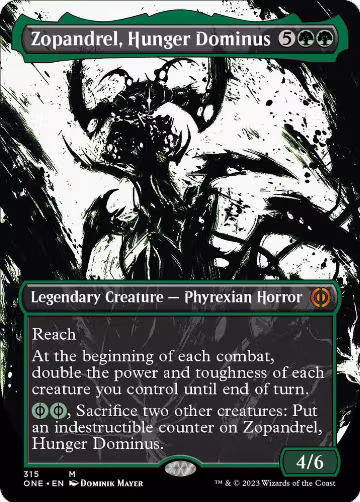 Zopandrel, Hunger Dominus (Showcase) (315), Phyrexia: All Will Be One — Magic card price