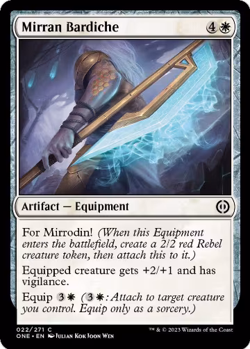 Mirran Bardiche (22), Phyrexia: All Will Be One — Magic card price