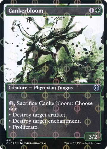 Cankerbloom (Showcase) (Step-and-Compleat Foil) (451), Phyrexia: All Will Be One — Magic card price