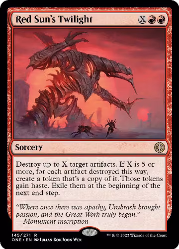 Red Sun's Twilight (145), Phyrexia: All Will Be One — Magic card price