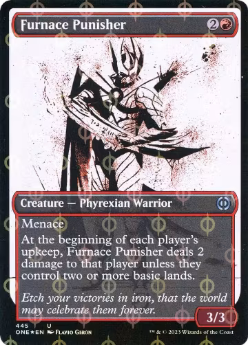 Furnace Punisher (Showcase) (Step-and-Compleat Foil) (445), Phyrexia: All Will Be One — Magic card price