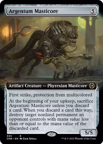 Argentum Masticore (Extended Art) (393), Phyrexia: All Will Be One — Magic card price