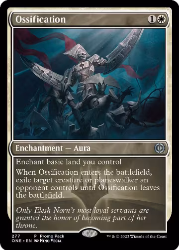 Ossification (277), Promo Pack: Phyrexia: All Will Be One — Magic card price