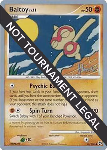 Baltoy - 2008 (Dylan Lefavour) (60/106), World Championship Decks — Pokémon card price