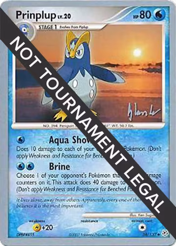 Prinplup (58) - 2008 (Dylan Lefavour) (58/130), World Championship Decks — Pokémon card price