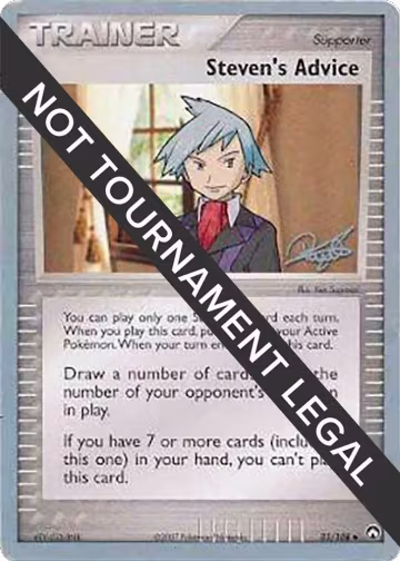 Steven's Advice - 2008 (Paul Atanassov) (83/108), World Championship Decks — Pokémon card price