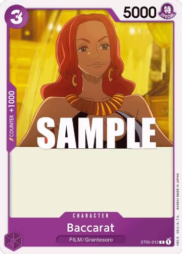 Baccarat (ST05-012), ST-05: Starter Deck 5 Film Edition — One Piece card price