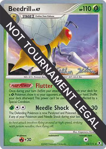 Beedrill (15) - 2009 (Stephen Silvestro) (15/111), World Championship Decks — Pokémon card price