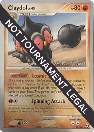 Claydol - 2009 (David Cohen) (15/106), World Championship Decks — Pokémon card price
