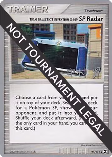 Team Galactic's Invention G-109 SP Radar - 2009 (Tsubasa Nakamura) (96/111), World Championship Decks — Pokémon card price