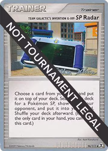 Team Galactic's Invention G-109 SP Radar - 2009 (Stephen Silvestro) (96/111), World Championship Decks — Pokémon card price