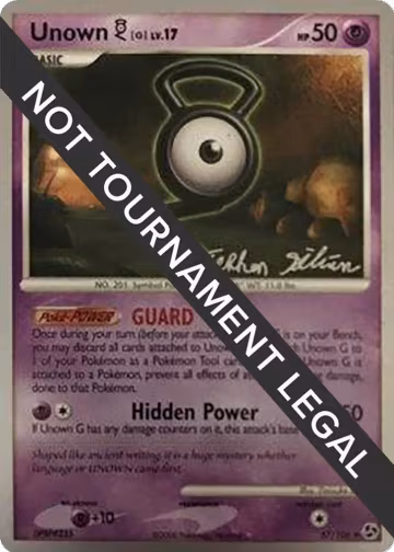 Unown [G] - 2009 (Stephen Silvestro) (57/106), World Championship Decks — Pokémon card price