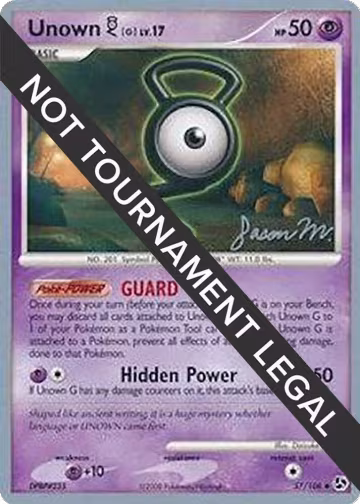 Unown [G] - 2009 (Jason Martinez) (57/106), World Championship Decks — Pokémon card price