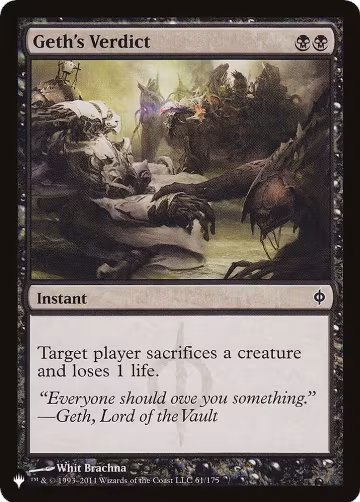 Geth's Verdict (61/175), The List Reprints — Magic card price
