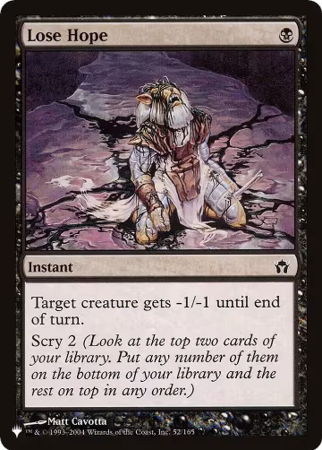 Lose Hope (52/165), The List Reprints — Magic card price