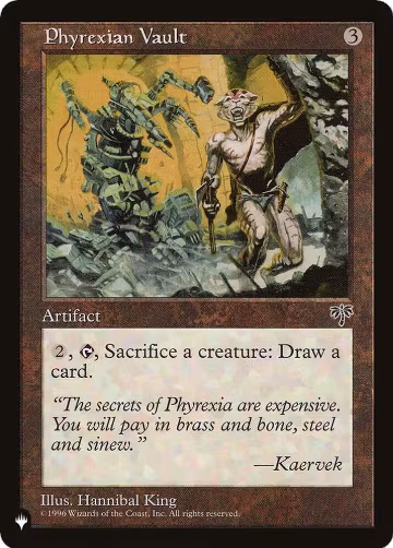 Phyrexian Vault, The List Reprints — Magic card price