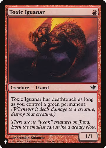 Toxic Iguanar (72/145), The List Reprints — Magic card price