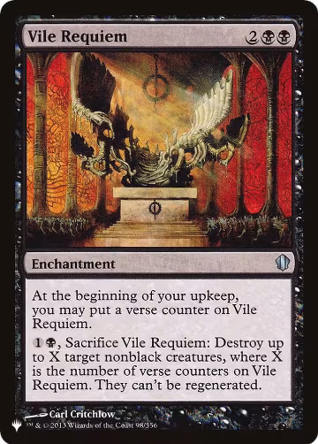 Vile Requiem (C13) (98/356), The List Reprints — Magic card price