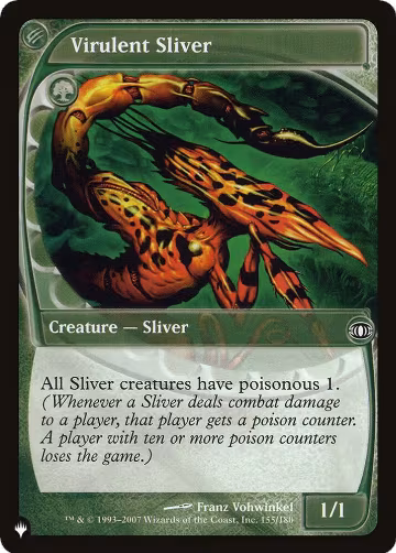 Virulent Sliver (155/180), The List Reprints — Magic card price