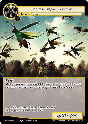 Locusts from Paradise (TWS-009 N), The War of the Suns — Force of Will card price