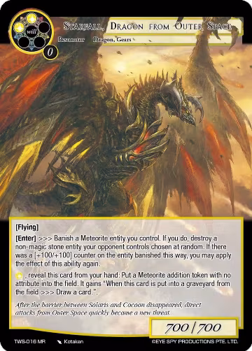 Starfall, Dragon from Outer Space (TWS-016 MR), The War of the Suns — Force of Will card price