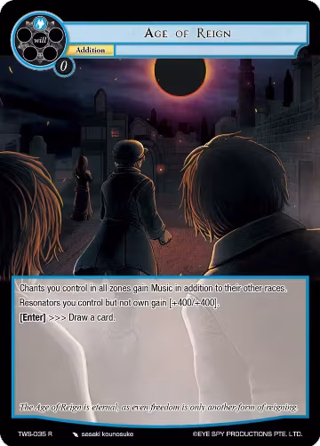 Age of Reign (TWS-035 R), The War of the Suns — Force of Will card price