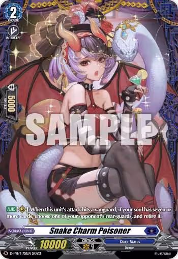 Snake Charm Poisoner (Frame Rare) (D-PR/172EN), D Promo Cards — Vanguard card price